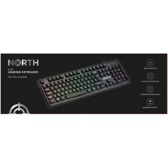 Bakgrundsbelyst tangentbord gaming - North K100 gaming-tangentbord med RGB-belysning