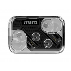 Bluetooth hörlurar - Streetz T250 True Wireless in-ear headset vit/transparent