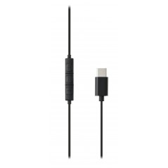 In-ear - Streetz C210 semi-in-ear hörlurar & headset med USB-C (svart/vit)