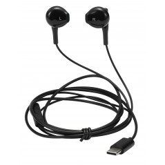 In-ear - Streetz C210 semi-in-ear hörlurar & headset med USB-C (svart/vit)