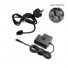Laddare HP original 65W USB-C med strömkabel (beg)