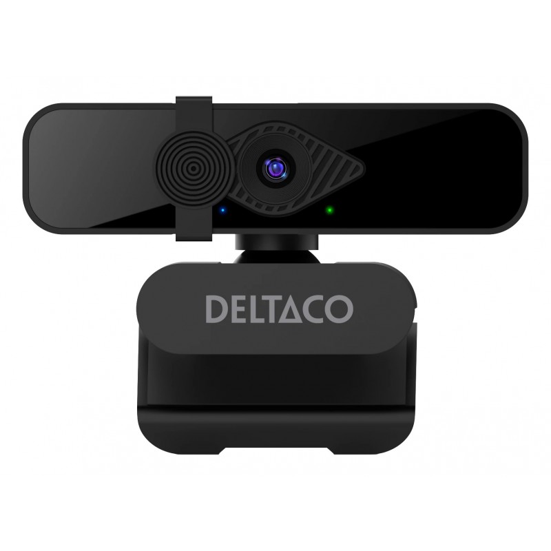 Webbkamera till dator - Deltaco webbkamera med 2K QHD-upplösning och 360-graders rotation (webcam)