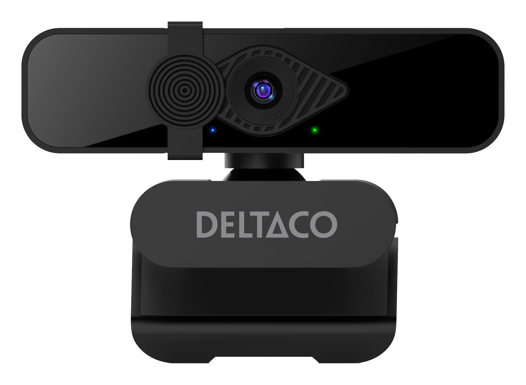 Deltaco webbkamera med 2K QHD-upplösning och 360-graders rotation (webcam)