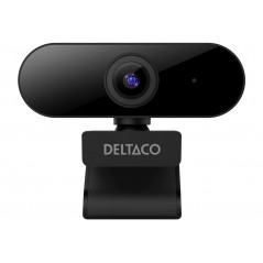 Webbkamera till dator - Deltaco webbkamera med Full HD-upplösning och 360-graders rotation (webcam)