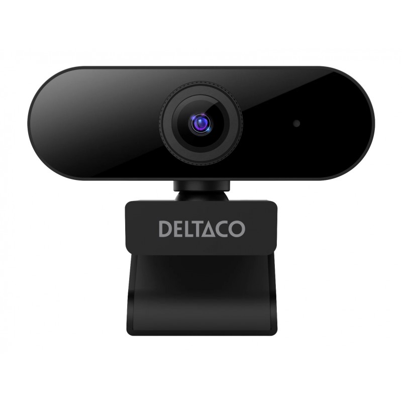 Webbkamera till dator - Deltaco webbkamera med Full HD-upplösning och 360-graders rotation (webcam)
