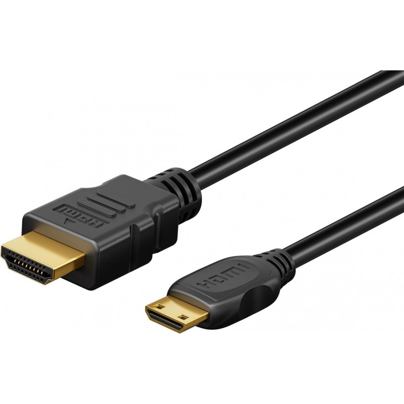 Skärmkabel & skärmadapter - MiniHDMI till HDMI-kabel guldpläterad 8K-stöd