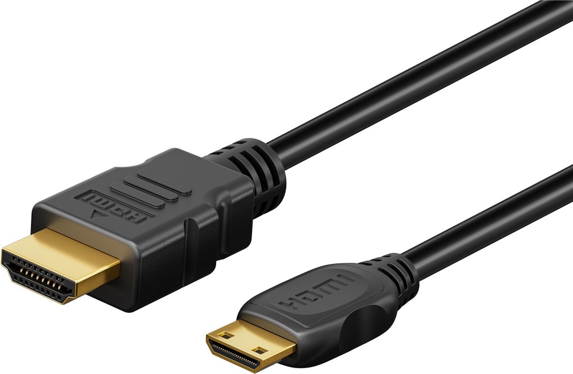 MiniHDMI till HDMI-kabel guldpläterad 8K-stöd (2 meter)