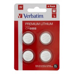 Verbatim CR2032 litiumbatteri 4-pack knappcellsbatterier