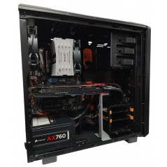 Begagnad Speldator - be quiet! Silent Base 600 gamingdator med Intel i7 32GB 1TB SSD GTX1070 Win10 Pro (beg)