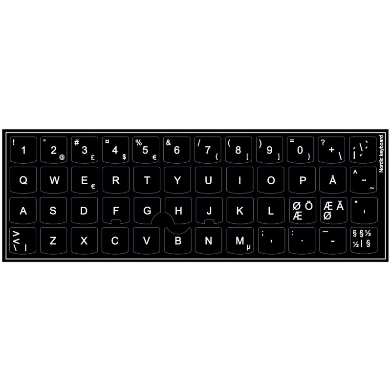 Övriga tillbehör - Klistermärken för Lenovo tangentbord nordisk layout (SE/DK/NO/FI)