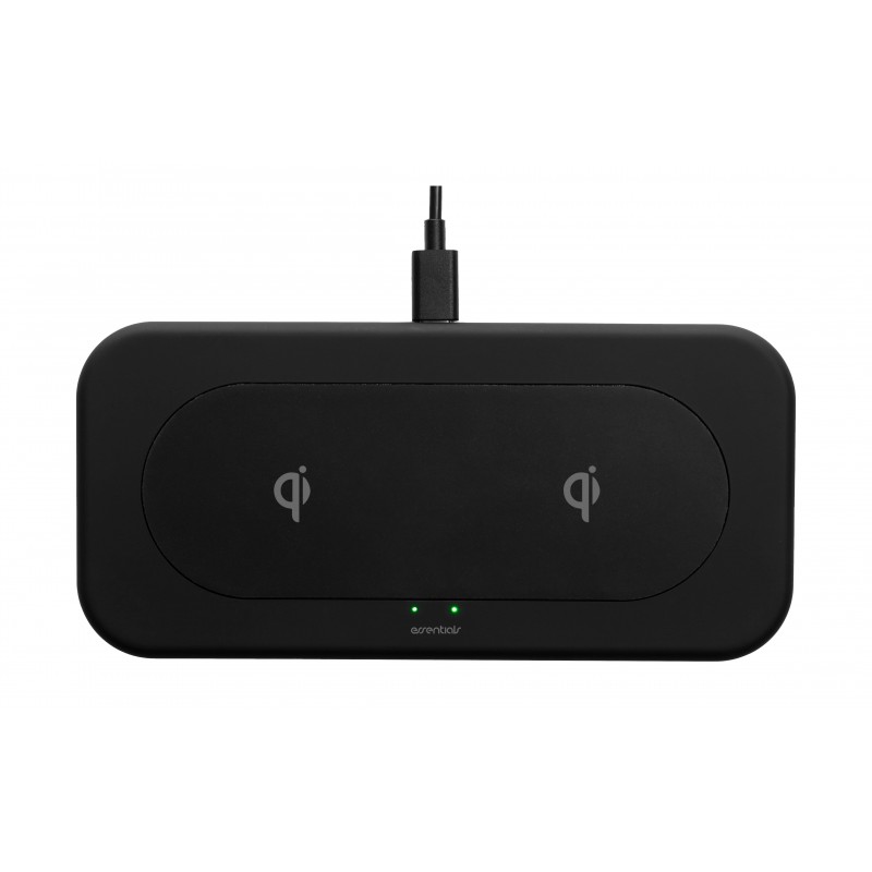 Trådlös laddare mobiltelefon - Essentials trådlös QI-laddare som kan ladda två enheter samtidigt med 10W