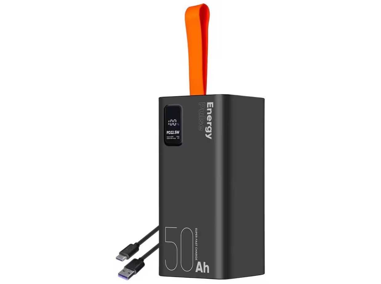 Obal:Me powerbank 50 000 mAh med USB-C och USB-A 22.5W laddning