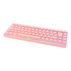 Bakgrundsbelyst tangentbord gaming - Deltaco GAM-100-P superkompakt trådlöst rosa gamingtangentbord med RGB