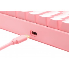 Bakgrundsbelyst tangentbord gaming - Deltaco GAM-100-P superkompakt trådlöst rosa gamingtangentbord med RGB