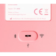 Bakgrundsbelyst tangentbord gaming - Deltaco GAM-100-P superkompakt trådlöst rosa gamingtangentbord med RGB