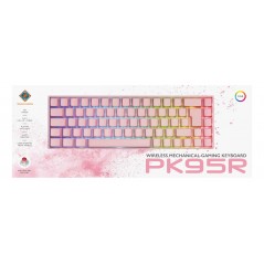 Bakgrundsbelyst tangentbord gaming - Deltaco GAM-100-P superkompakt trådlöst rosa gamingtangentbord med RGB