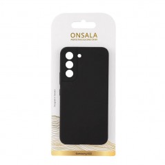 Fodral och skal - Onsala mobilskal till Samsung Galaxy S22 i svart silikon