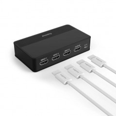 Skärmkabel & skärmadapter - HAMA HDMI-switch 3-till-1 med fjärrkontroll och 4K-stöd