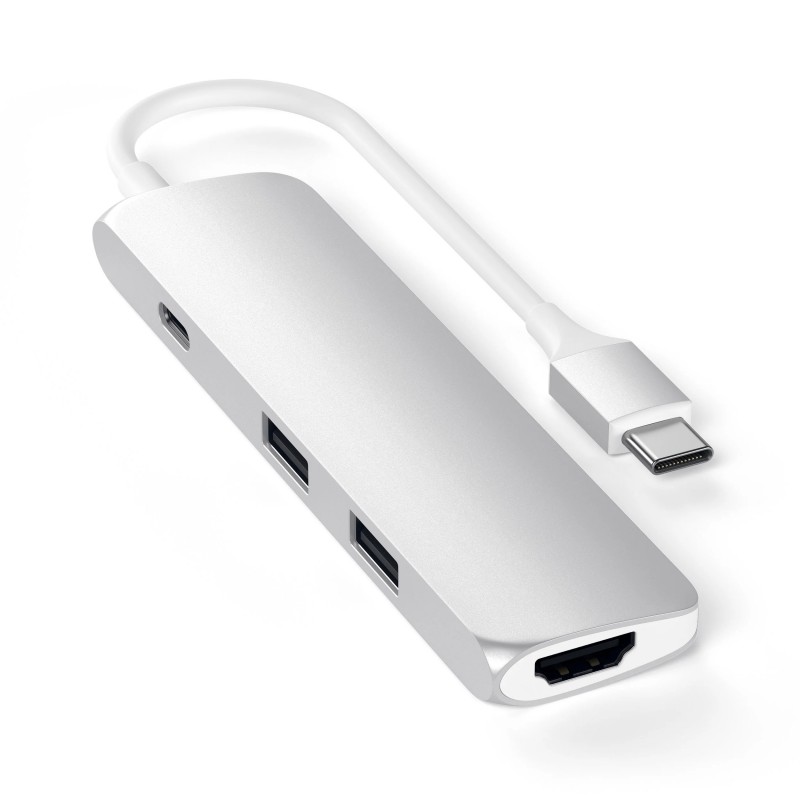 USB-C hubb - Satechi Multiport Dock USB-C-hubb 4-i-1 till USB-C/2xUSB 3.0/HDMI med stöd för 4K UHD