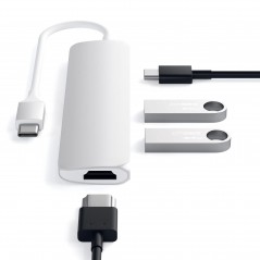 USB-C hubb - Satechi Multiport Dock USB-C-hubb 4-i-1 till USB-C/2xUSB 3.0/HDMI med stöd för 4K UHD