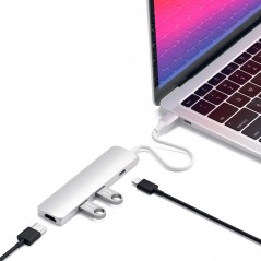 USB-C hubb - Satechi Multiport Dock USB-C-hubb 4-i-1 till USB-C/2xUSB 3.0/HDMI med stöd för 4K UHD