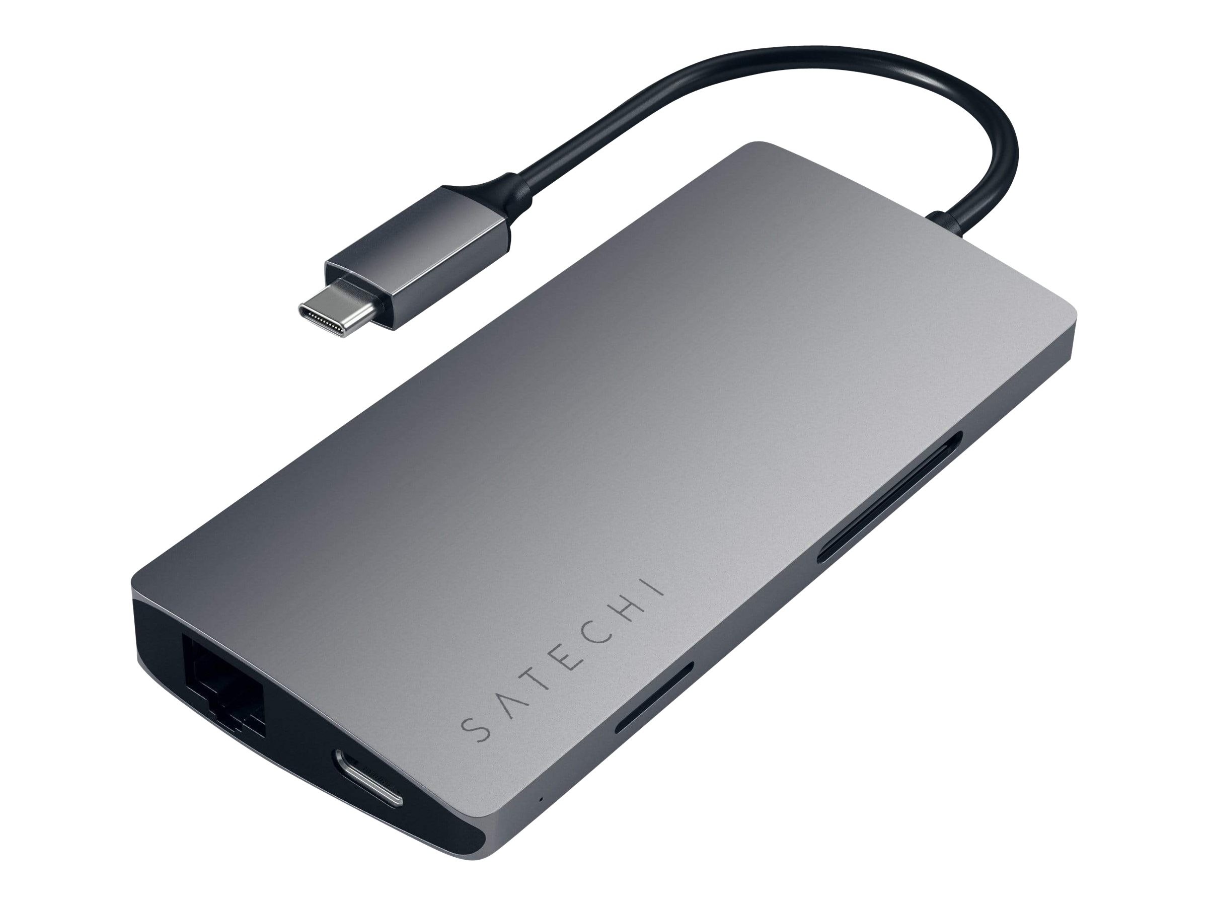 Satechi Multiport Dock USB-C-hubb 7-i-1 till USB-C/3xUSB 3.0/HDMI/LAN/microSD med stöd för 4K UHD