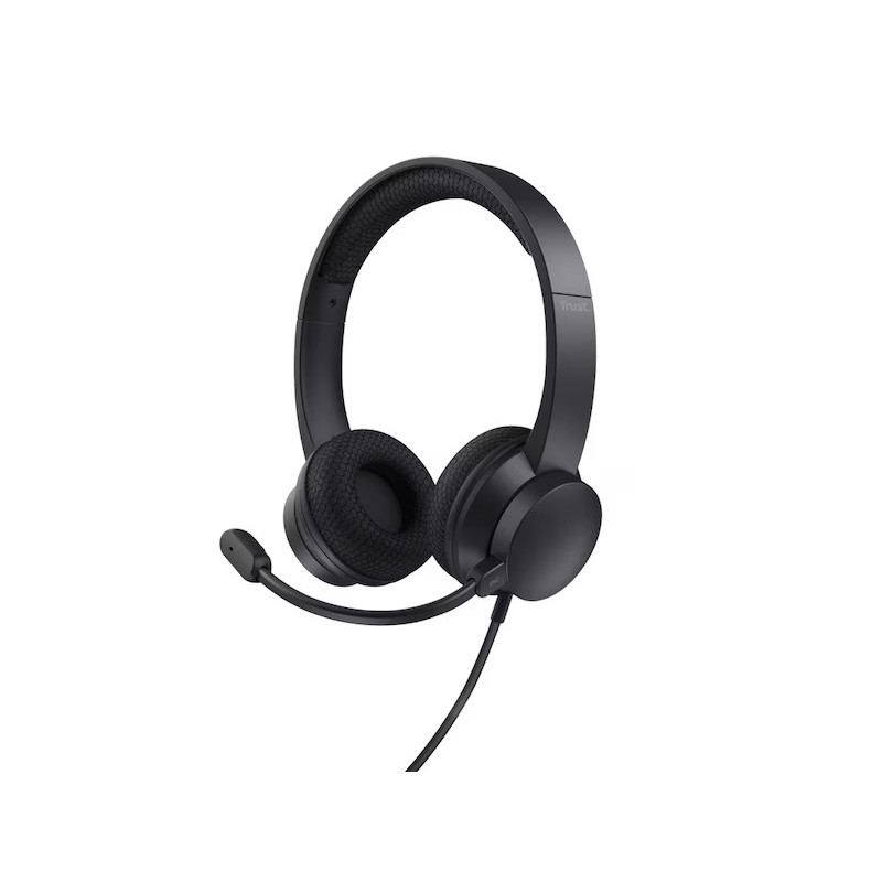 Chatheadset - Trust HS-260 USB-headset med brusreducerande mikrofon (ENC)