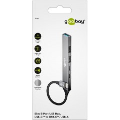 USB-C hubb - Goobay USB-C till 3x USB-A och 2x USB-C hubb