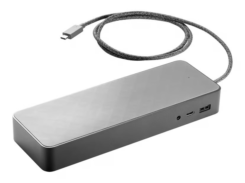 HP USB-C Dock universell dockningsstation med stöd för 2 skärmar 90W (beg)