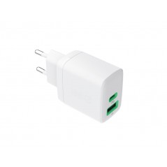 Väggladdare mobiltelefon - GreenCell snabbladdande USB-C och USB-A strömadapter 30W
