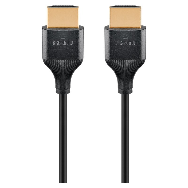 HDMI-kabel & HDMI-adapter - Goobay slimmad HDMI-kabel 2.0 med stöd för 4K i 60Hz och HDR