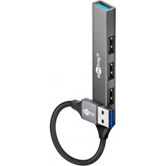 Goobay USB-hubb med 3x USB 2.0 och 1x USB 3.2 Gen 1