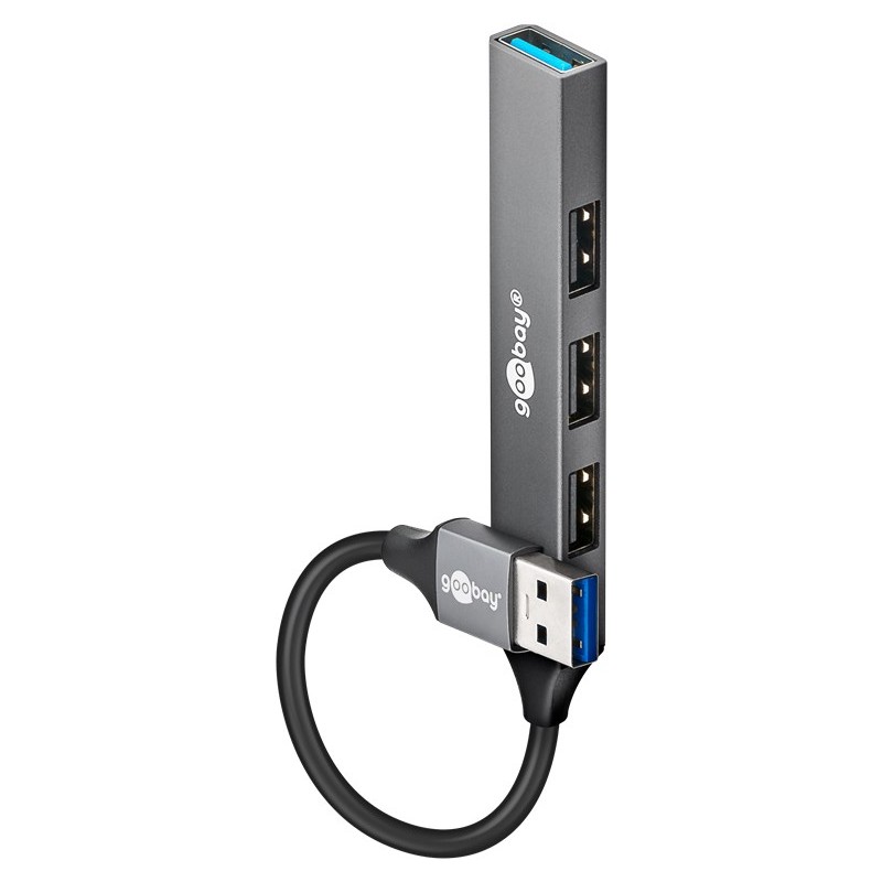 USB-hubb - Goobay USB-hubb med 3x USB 2.0 och 1x USB 3.2 Gen 1