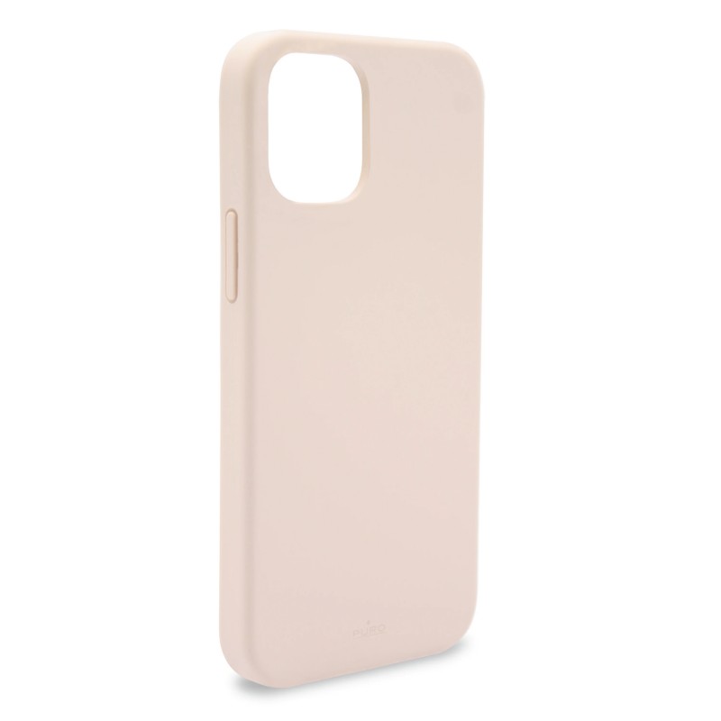 Fodral och skal - Puro mjukt mobilskal i rosa silikon till iPhone 12 och iPhone 12 Pro