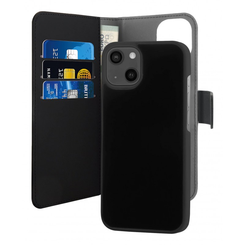 Fodral och skal - Puro plånboksfodral med avtagbart skal till iPhone 13 Mini