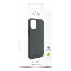 Puro mjukt mobilskal i svart silikon till iPhone 13 Pro