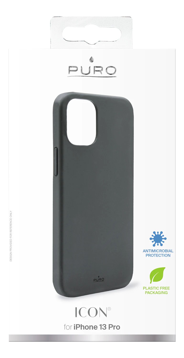 Puro mjukt mobilskal i svart silikon till iPhone 13 Pro