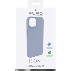 Fodral och skal - Puro mjukt mobilskal i ljusblå silikon till iPhone 13 och iPhone 14
