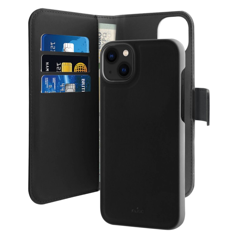 Fodral och skal - Puro plånboksfodral med avtagbart skal till iPhone 14 Plus