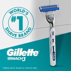 Personvård - Gillette Rakhyvel Mach3 Turbo med 3D-rörelsehandtag & 2 rakblad