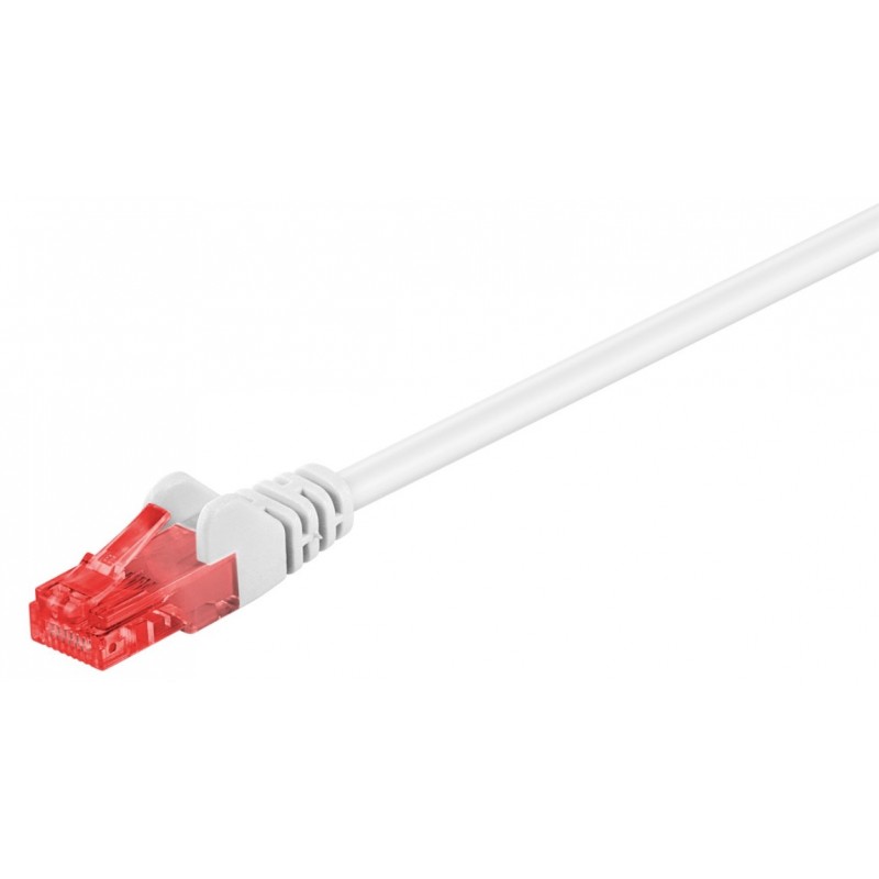 Nätverkskabel - Goobay vit nätverkskabel Cat 6 U/UTP (oskärmad)