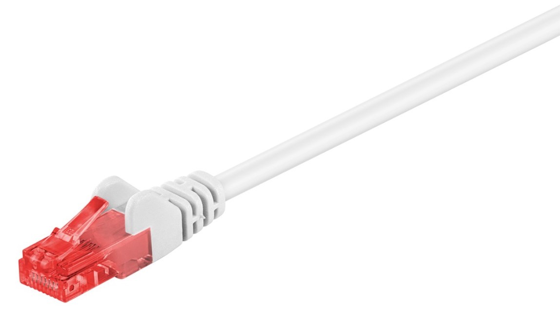 Goobay vit nätverkskabel Cat 6 U/UTP (oskärmad) (0.25 meter)