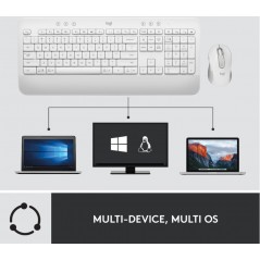 Tangentbord & datormus - Logitech MK650 trådlöst tangentbord och mus med Logi Bolt och Bluetooth svart