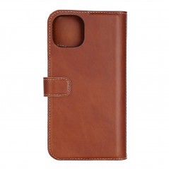 Fodral och skal - Essentials plånboksfodral i äkta läder med avtagbart skal till iPhone 13 och iPhone 14