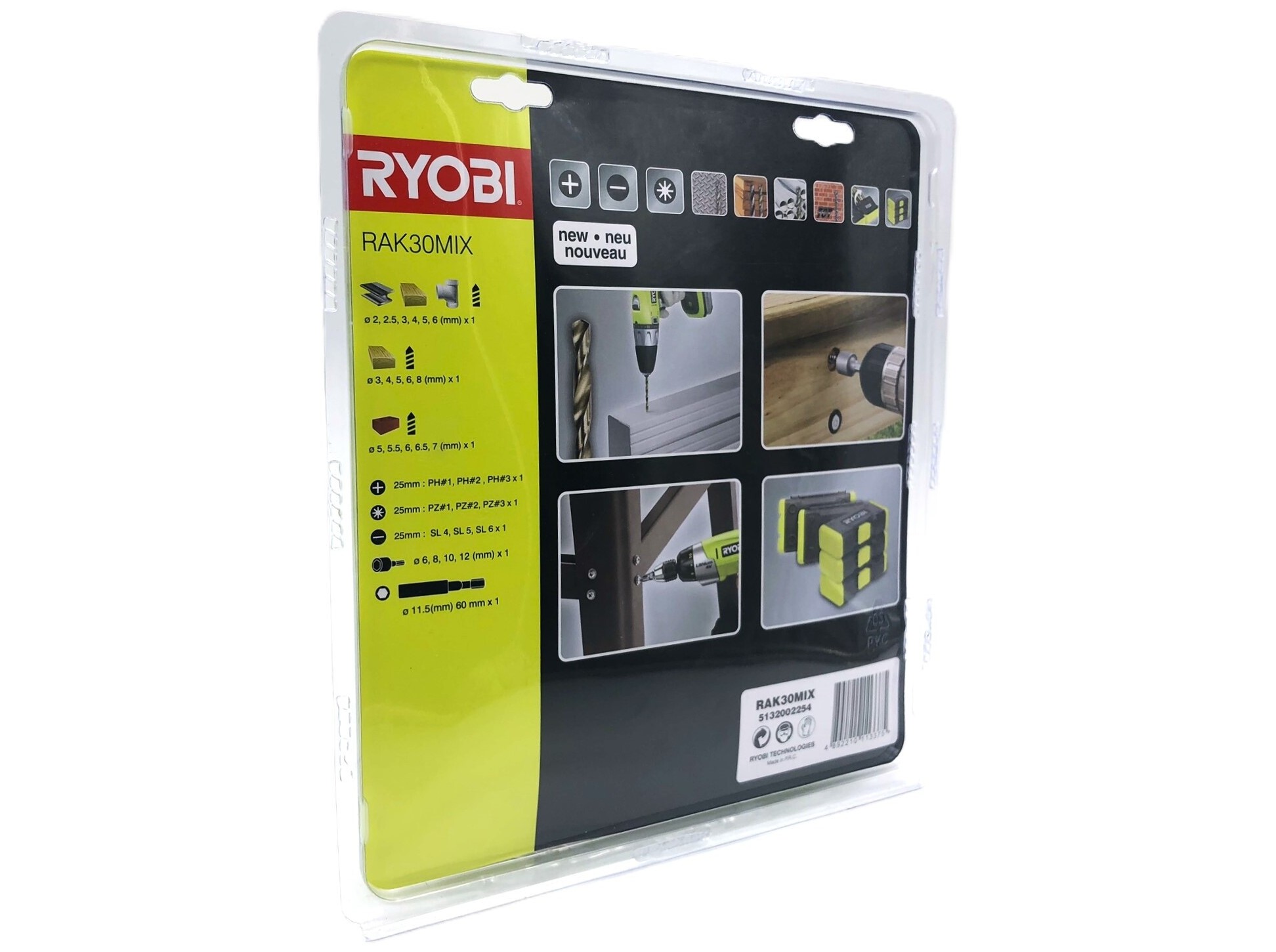 Ryobi RAK30MIX Skruvmejsel och borrset