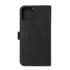 Essentials plånboksfodral i äkta läder med avtagbart skal till iPhone 12 och 12 Pro