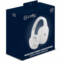 Bluetooth hörlurar - Celly Freebeat trådlösa over-ear bluetooth-hörlurar (svart/vit)