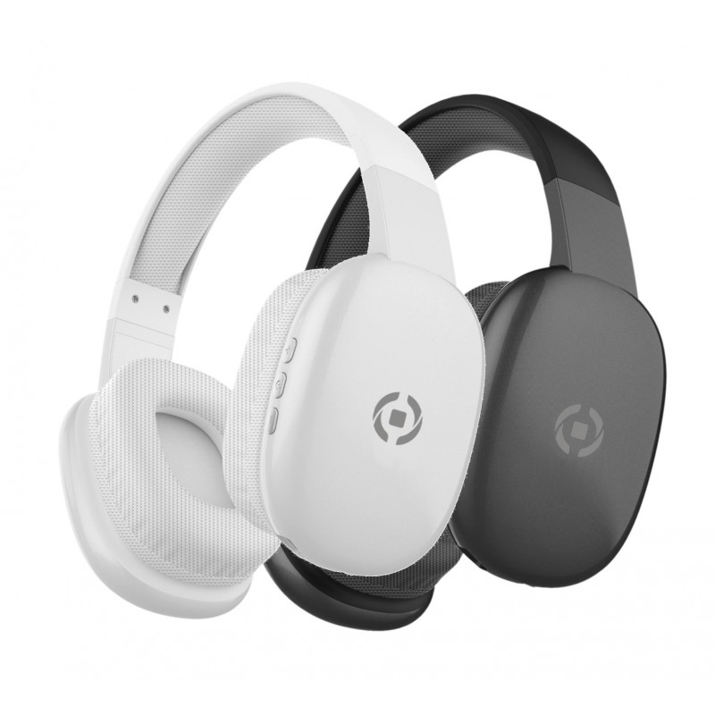 Bluetooth hörlurar - Celly Freebeat trådlösa over-ear bluetooth-hörlurar (svart/vit)