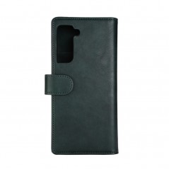 Skal och fodral - Aurdel Essentials Grönt Plånboksfodral till Samsung Galaxy S21 FE i veganläder