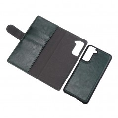 Aurdel Essentials Grönt Plånboksfodral till Samsung Galaxy S21 FE i veganläder